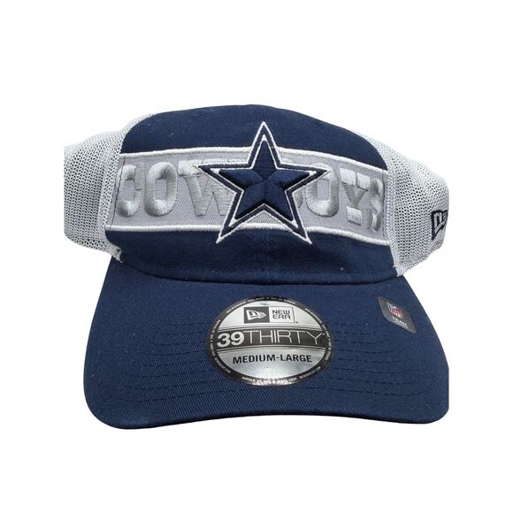 New Era Dallas Cowboys 39THIRTY M/L Mesh Hat Navy White NWT main image 4